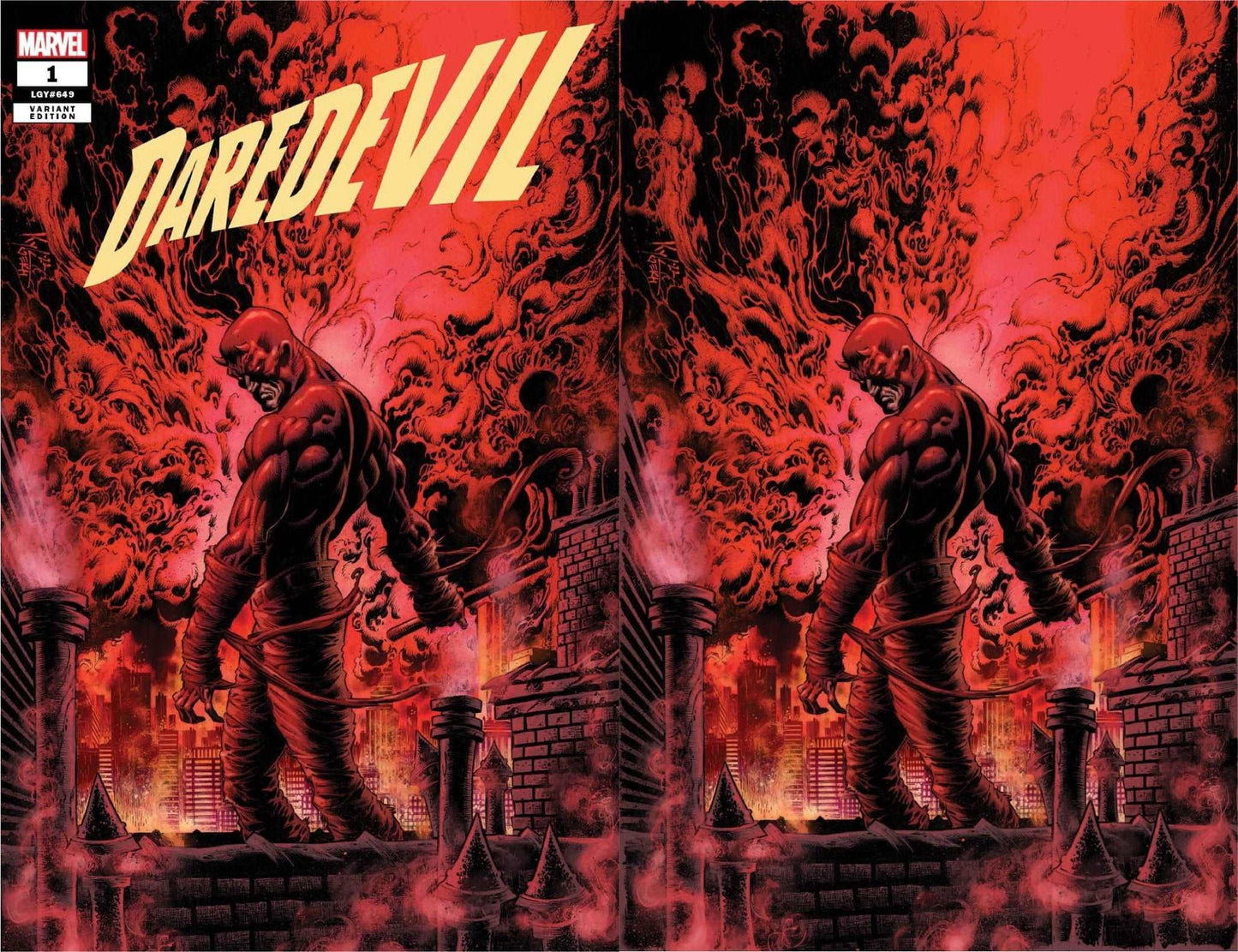 DAREDEVIL #1 KYLE HOTZ EXCLUSIVE TRADE / VIRGIN SET - The Comic Construct