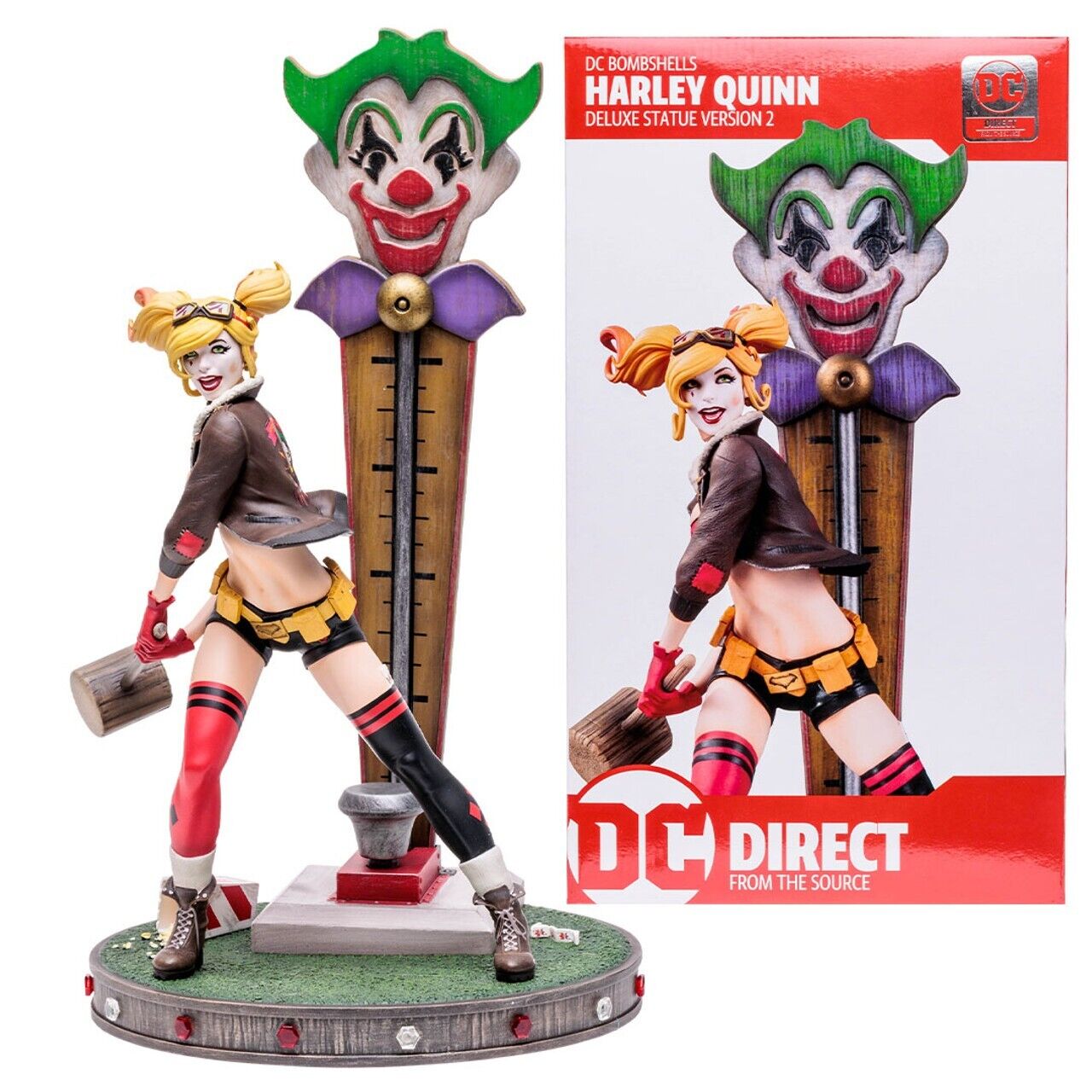 DC BOMBSHELLS HARLEY QUINN DELUXE VERSION 2 RESIN STATUE - The Comic Construct