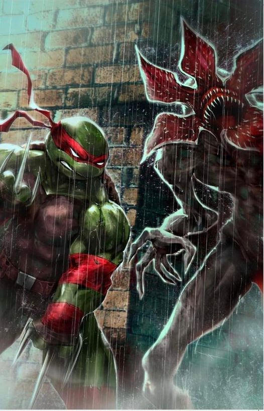 TMNT X STRANGER THINGS #1 IVAN TAO CVR VIRGIN LTD 2000 - The Comic Construct