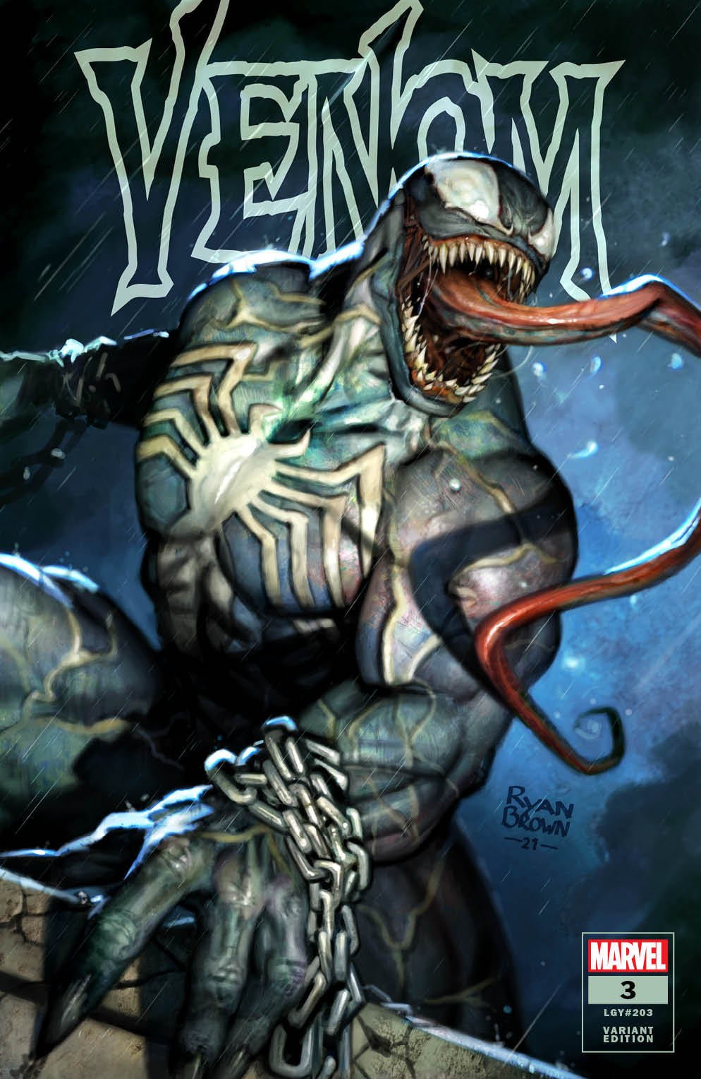 VENOM #3 (2021) - RYAN BROWN CVR TRADE - LTD 3000 - The Comic Construct
