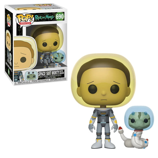 PREORDER BY 4/2024-FUNKO POP!-Rick and Morty Space Suit Morty With Snake #690