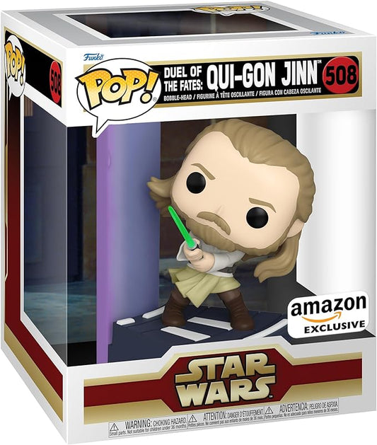 Funko Pop! Deluxe: Star Wars Duel of The Fates - Qui-Gon Jinn, Amazon Exclusive, Figure 3 of 3