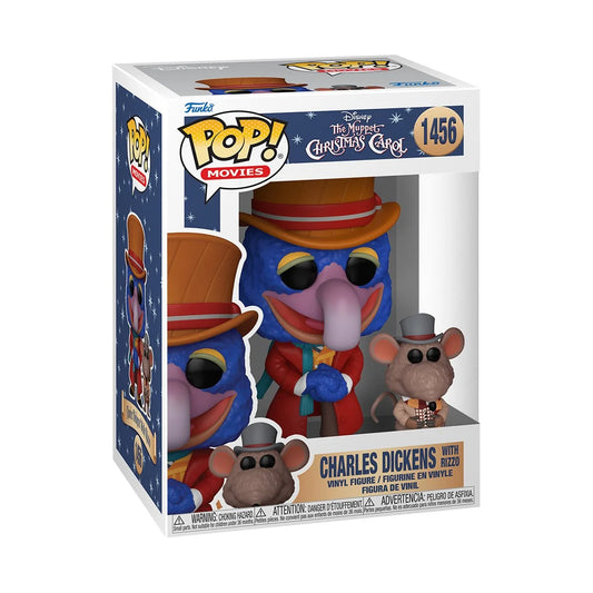 PREORDER BY 4/2024-FUNKO POP!-The Muppet Christmas Carol Charles Dickens with Rizzo #1456