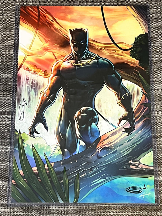 Black Panther 11x17 Art Print signed by Sajad Shah WITH COA