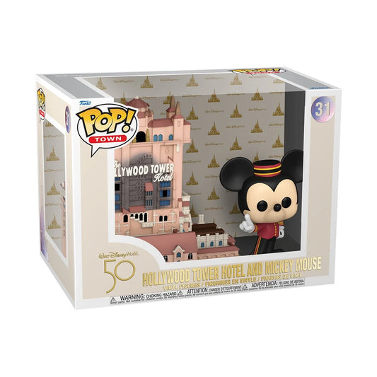 PREORDER BY 4/2024-FUNKO POP!-Walt Disney World 50th Anniversary Hollywood Tower Hotel and Mickey Mouse #31