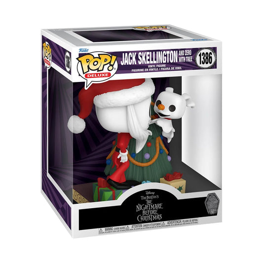 PREORDER BY 4/2024-FUNKO POP!-The Nightmare Before Christmas 30th Anniversary Jack and Zero with Tree Deluxe #1386