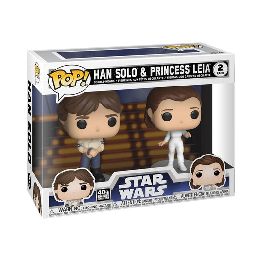 PREORDER BY 5/2024-FUNKO POP!-Star Wars: Empire Strikes Back Han and Leia 2-Pack