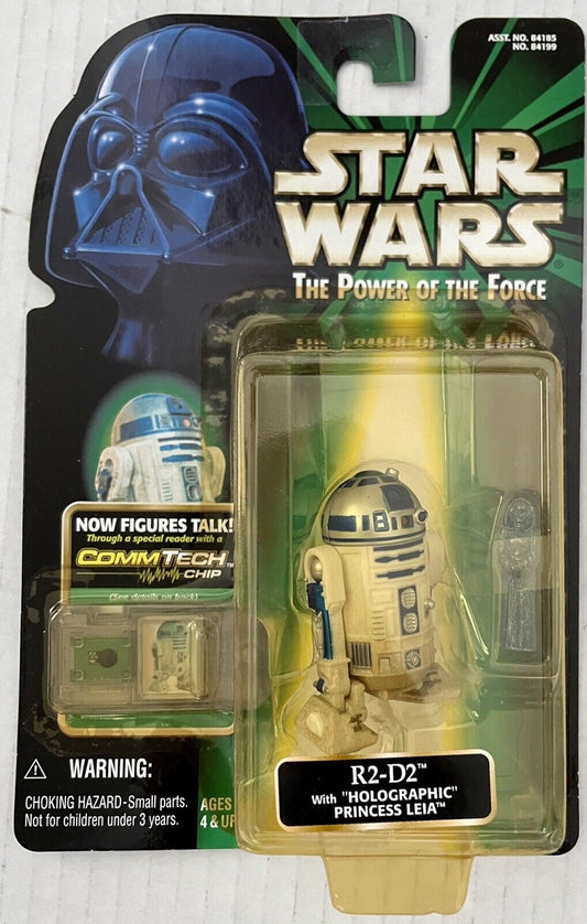 1999 Star Wars Power of the Force R2-D2 Holograph Princess Leia