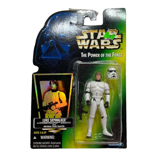 1996 Star Wars Power of the Force Luke Skywalker Stormtrooper Disguise Action Figure