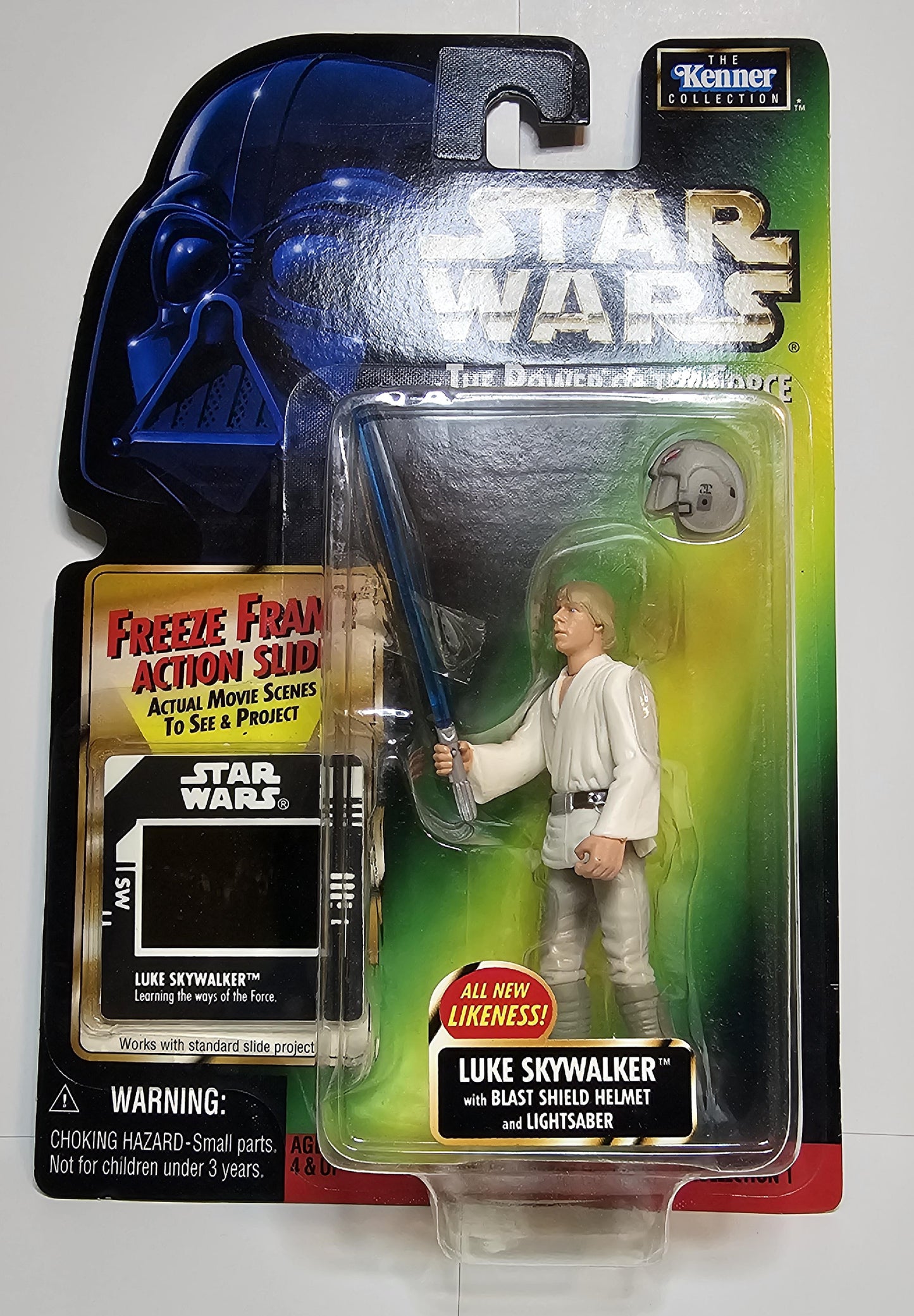 Star Wars Power Of The Force Freeze Frame Luke Skywalker W/ Blast Shield Helmet