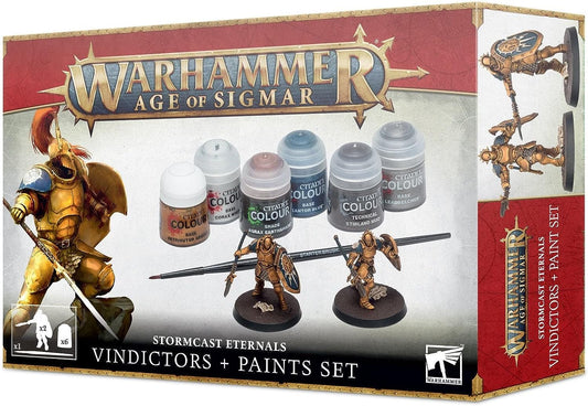 Warhammer Age Of Sigmar: Stormcast Eternals Vindictors + Paints Set