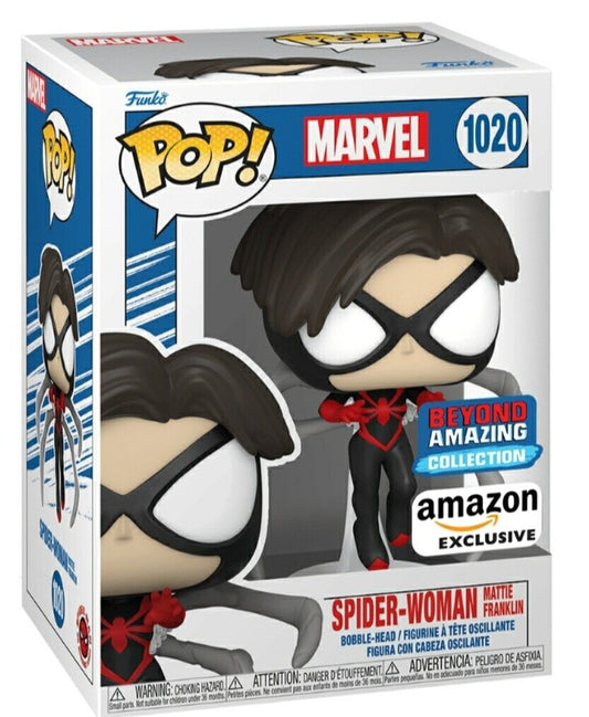 2023 Funko pop Spider-Woman #1020 Marvel, Amazon Exclusive W/Protector - The Comic Construct