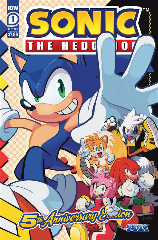 SONIC THE HEDGEHOG #1 5TH ANNV ED CVR C YARDLEY