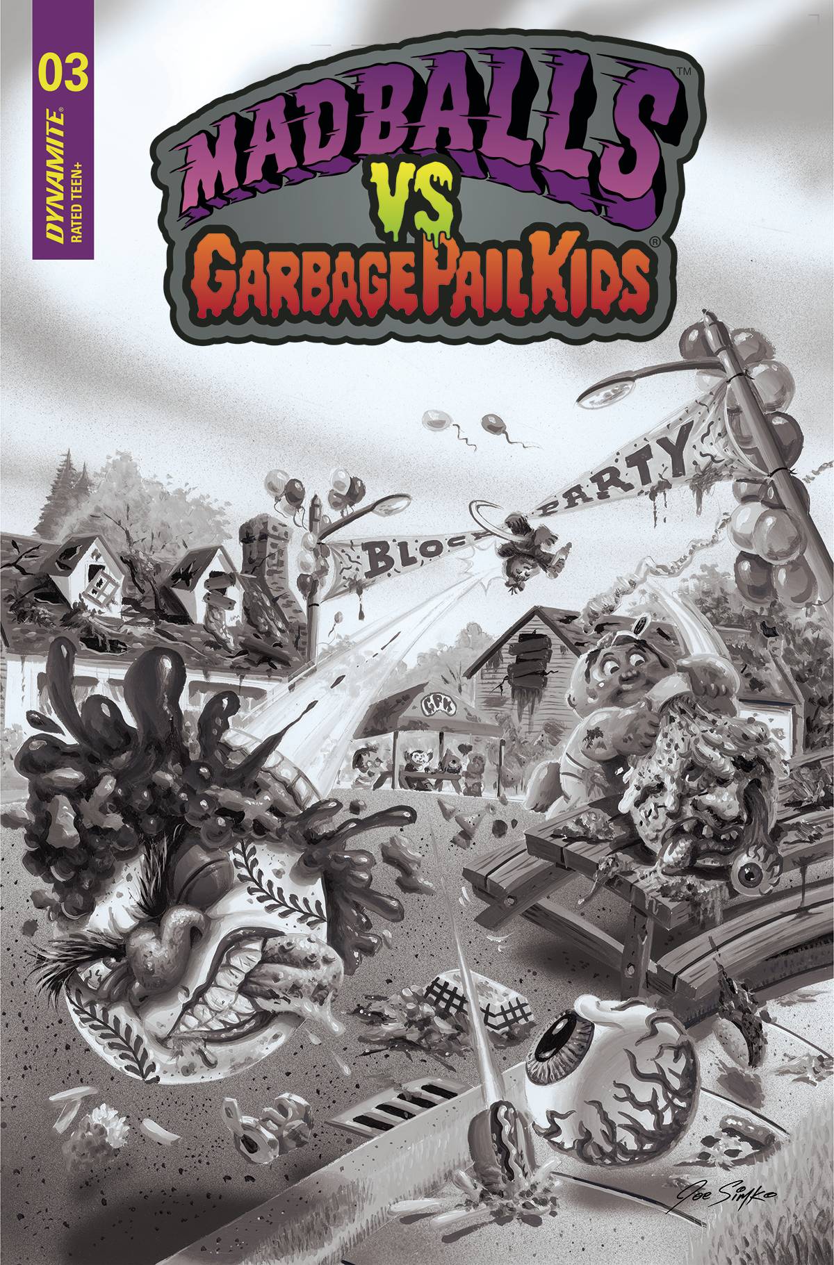 MADBALLS VS GARBAGE PAIL KIDS #3 CVR F 20 COPY INCV SIMKO B& - The Comic Construct