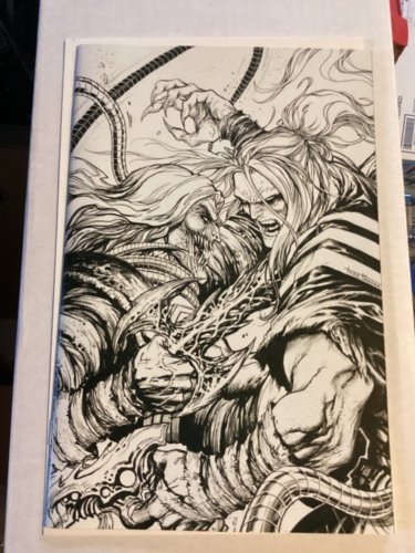 WEB OF VENOM WRAITH #1 TYLER KIRKHAM EXCLUSIVE SECRET VIRGIN VARIANT B&W - The Comic Construct